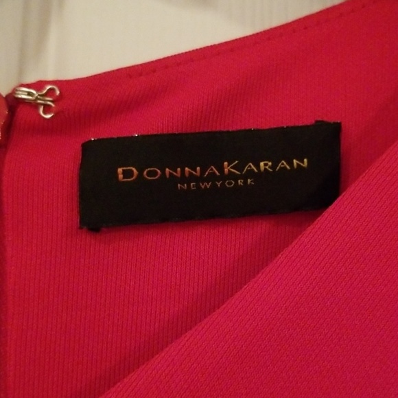 Donna Karan Red Ruffle Cocktail Dress - Size 6 - Picture 3 of 5